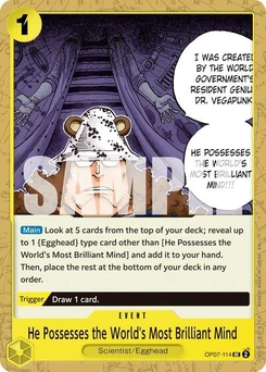 One Piece-Karte He Possesses the World's Most Brilliant Mind (Reprint) OP07-114v2