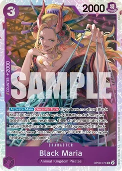 One Piece-Karte Black Maria (Reprint) OP08-074