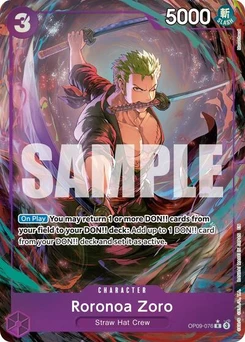 One Piece-Karte Roronoa Zoro - OP09-076 (Alternate Art) OP09-076v2