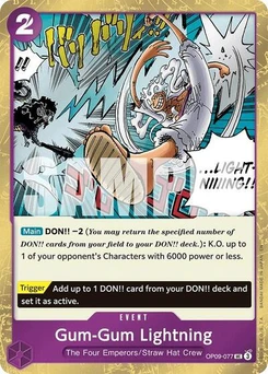 One Piece-Karte Gum-Gum Lightning (Pirate Foil) OP09-077