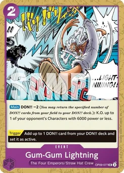 One Piece-Karte Gum-Gum Lightning (Reprint) OP09-077v2