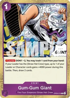 One Piece-Karte Gum-Gum Giant (Reprint) OP09-078v2
