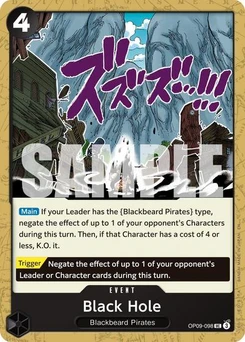 One Piece-Karte Black Hole (Reprint) OP09-098v2