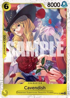 One Piece-Karte Cavendish - OP10-105 (Pirate Foil) OP10-105