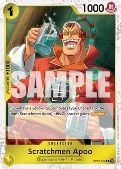 One Piece-Karte Scratchmen Apoo - OP10-108 (Pirate Foil) OP10-108