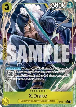 One Piece-Karte X.Drake (Alternate Art) OP10-114