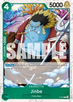 One Piece-Karte Jinbe - P-063 (Pirate Foil) P-063v2