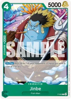 One Piece-Karte Jinbe - P-063 (Reprint) P-063v3