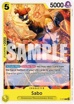 One Piece-Karte Sabo - P-073 (Pirate Foil) P-073