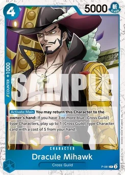 One Piece-Karte Dracule Mihawk - P-081 (Pirate Foil) P-081