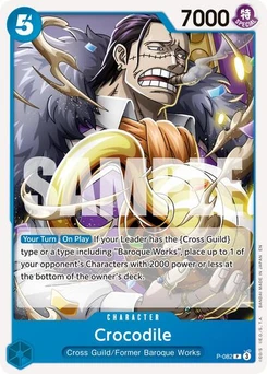 One Piece-Karte Crocodile - P-082 (Reprint) P-082v2