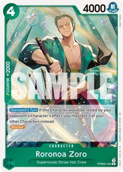 One Piece-Karte Roronoa Zoro - PRB02-006 PRB02-006