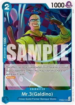 One Piece-Karte Mr.3(Galdino) - PRB02-009 PRB02-009