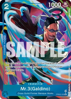 One Piece-Karte Mr.3(Galdino) - PRB02-009 (Alternate Art) PRB02-009v2