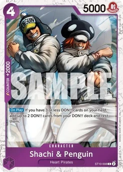 One Piece-Karte Shachi & Penguin (Pirate Foil) ST10-008