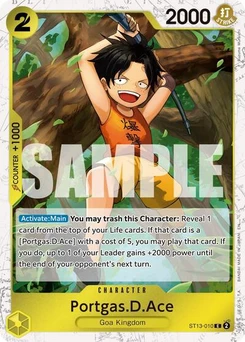 One Piece-Karte Portgas.D.Ace - ST13-010 (Pirate Foil) ST13-010