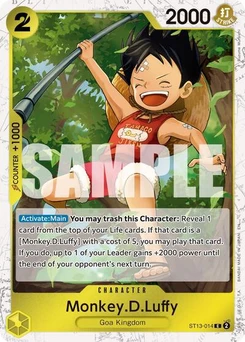 One Piece-Karte Monkey.D.Luffy - ST13-014 (Pirate Foil) ST13-014