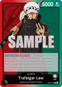 One Piece-Karte Trafalgar Law (002) OP01-002