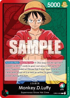 One Piece-Karte Monkey.D.Luffy (003) OP01-003