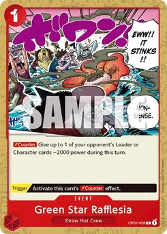 One Piece-Karte Green Star Rafflesia OP01-028