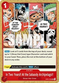 One Piece-Karte In Two Years!! At the Sabaody Archipelago!! OP01-030