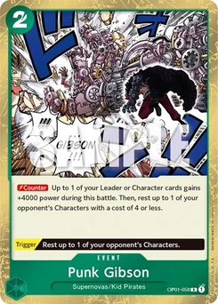 One Piece-Karte Punk Gibson OP01-058
