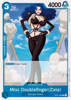 One Piece-Karte Miss Doublefinger(Zala) OP01-080