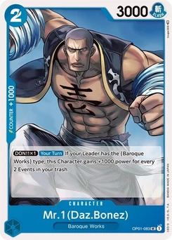 One Piece-Karte Mr.1 (Daz.Bonez) OP01-083