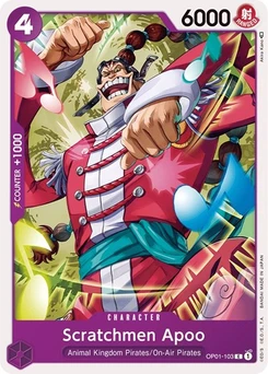 One Piece-Karte Scratchmen Apoo OP01-103