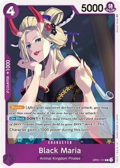 One Piece-Karte Black Maria OP01-111