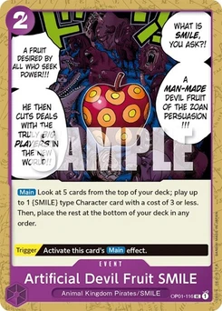One Piece-Karte Artificial Devil Fruit SMILE OP01-116