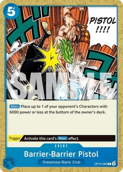 One Piece-Karte Barrier-Barrier Pistol OP10-060