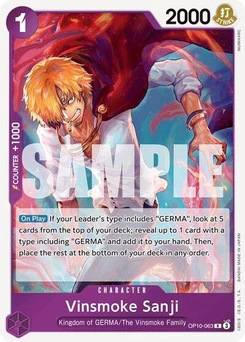 One Piece-Karte Vinsmoke Sanji OP10-063