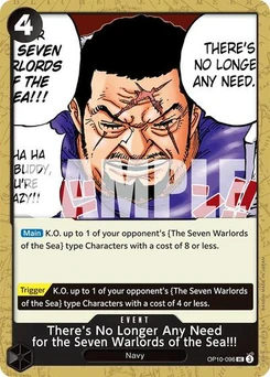 One Piece-Karte There's No Longer Any Need for the Seven Warlords of the Sea!!! OP10-096