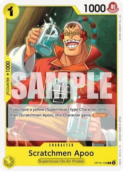 One Piece-Karte Scratchmen Apoo OP10-108