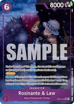 One Piece-Karte Rosinante & Law (Alternate Art) EB04-038v2