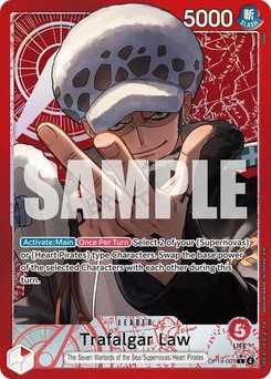 One Piece-Karte Trafalgar Law - OP14-001 (Alternate Art) OP14-001v2