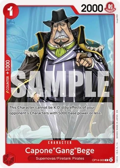 One Piece-Karte Capone"Gang"Bege OP14-003
