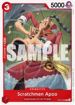 One Piece-Karte Scratchmen Apoo OP14-008