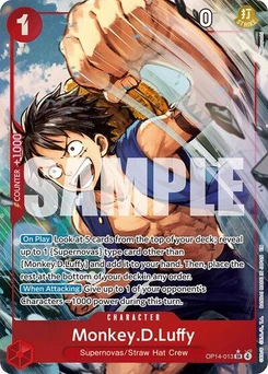 One Piece-Karte Monkey.D.Luffy - OP14-013 (Alternate Art) OP14-013v2