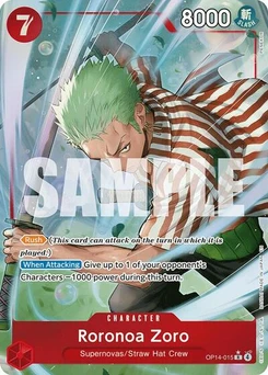 One Piece-Karte Roronoa Zoro - OP14-015 (Alternate Art) OP14-015v2