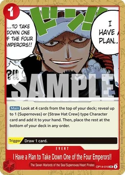 One Piece-Karte I Have a Plan to Take Down One of the Four Emperors!! OP14-019