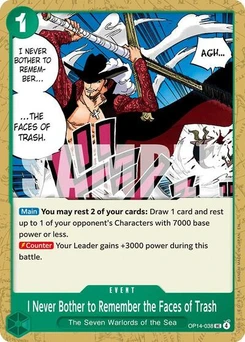 One Piece-Karte I Never Bother to Remember the Faces of Trash OP14-038