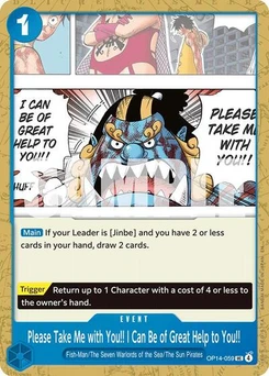 One Piece-Karte Please Take Me with You!! I Can Be of Great Help to You!! OP14-059