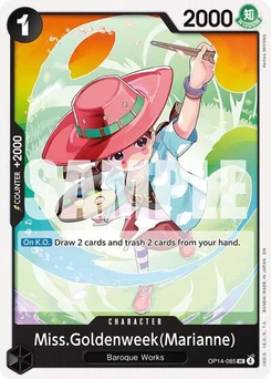 One Piece-Karte Miss.Goldenweek(Marianne) OP14-085