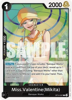 One Piece-Karte Miss.Valentine(Mikita) OP14-087