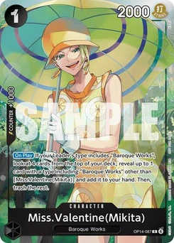 One Piece-Karte Miss.Valentine(Mikita) (Dash Pack) OP14-087v2