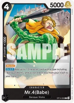 One Piece-Karte Mr.4(Babe) OP14-093