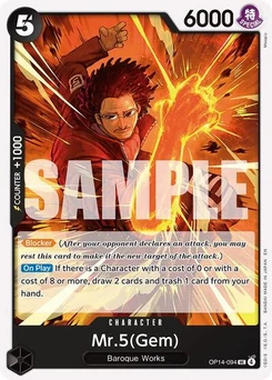 One Piece-Karte Mr.5(Gem) OP14-094
