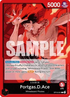 One Piece-Karte Portgas.D.Ace (001) OP16-001
